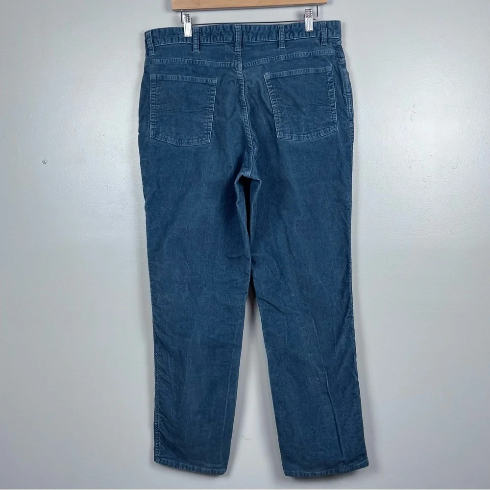 LL Bean Men's Stretch Country Green Corduroy Natural Fit 5-Pocket Pants Size 36